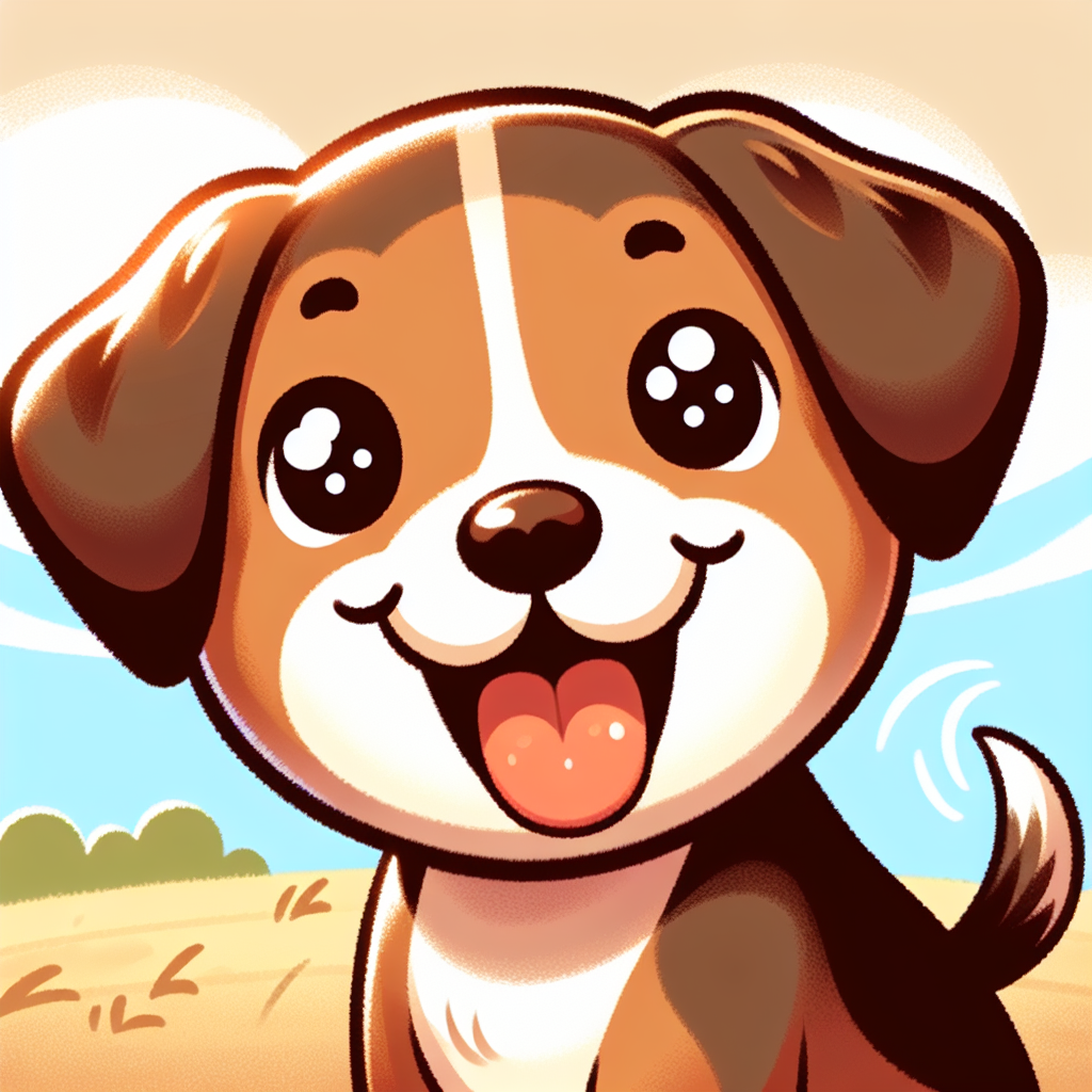 AI-generated image for: realistic image of a happy dog