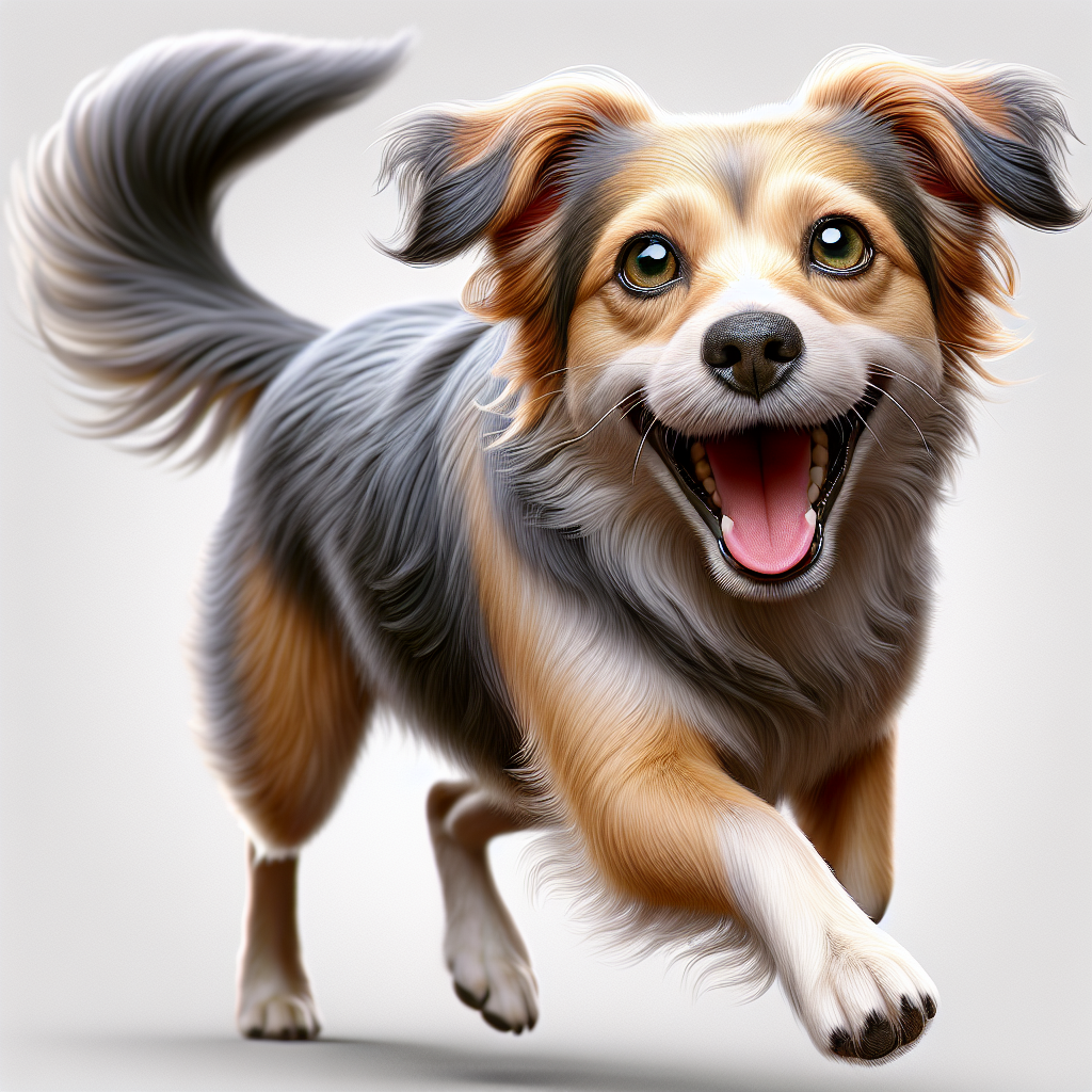 AI-generated image for: realistic image of a happy dog