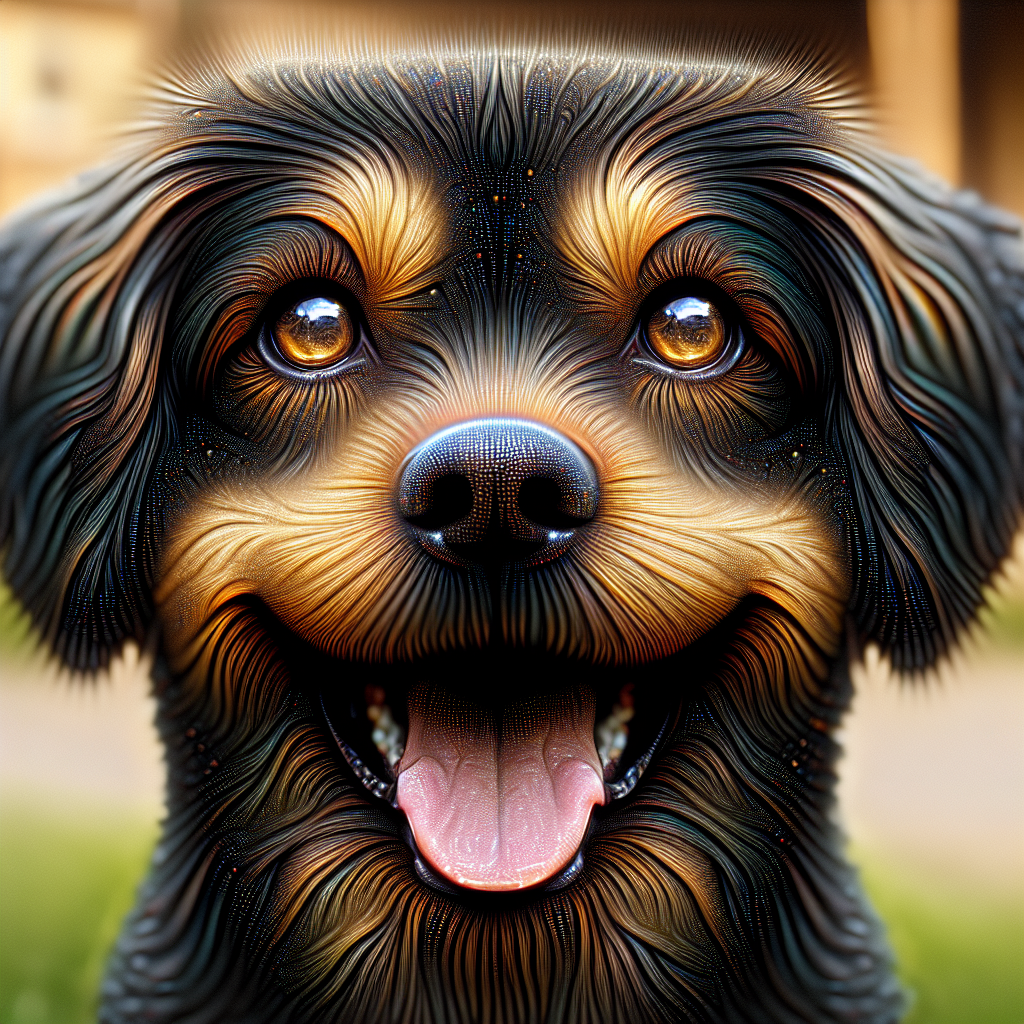 AI-generated image for: realistic image of a happy dog