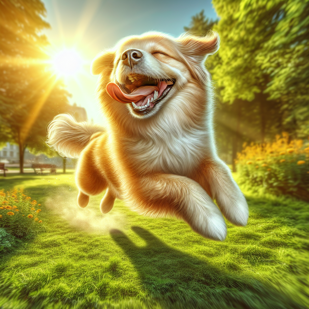 AI-generated image for: realistic image of a happy dog