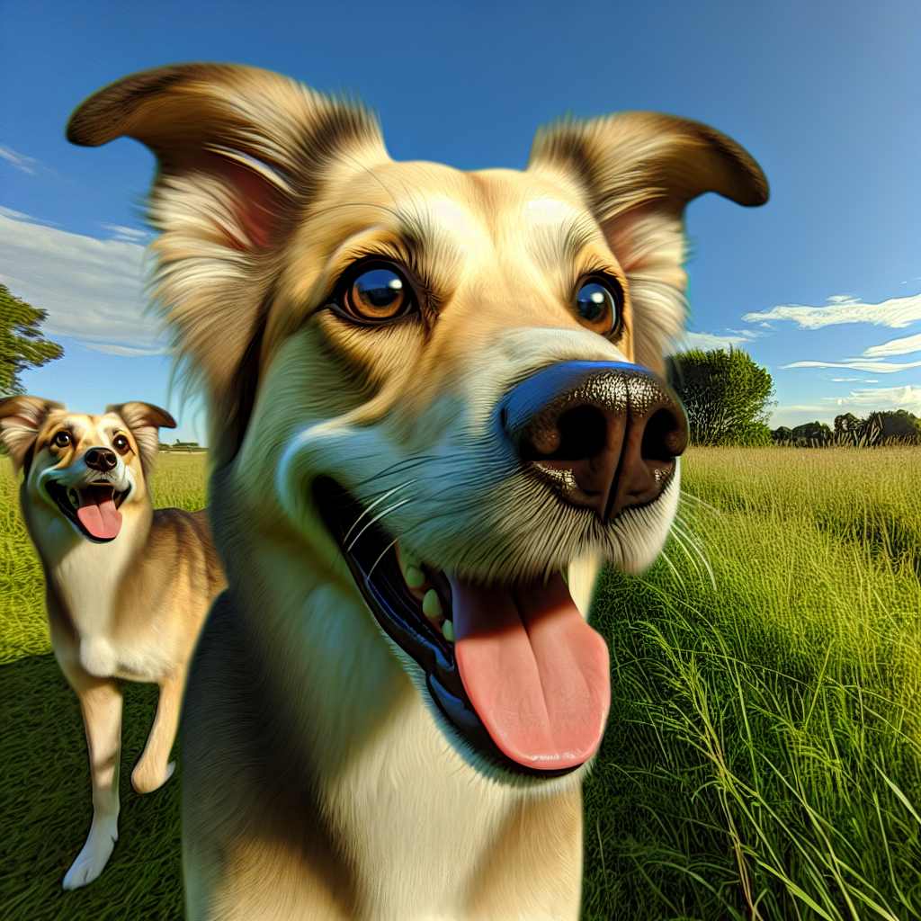 AI-generated image for: realistic image of a happy dog