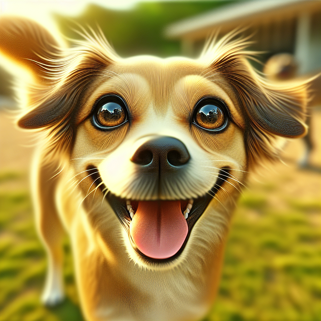 AI-generated image for: realistic image of a happy dog