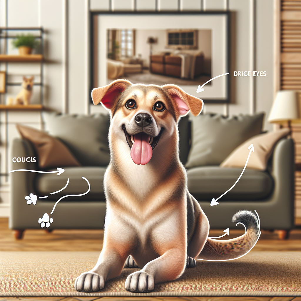 AI-generated image for: realistic image of a happy dog