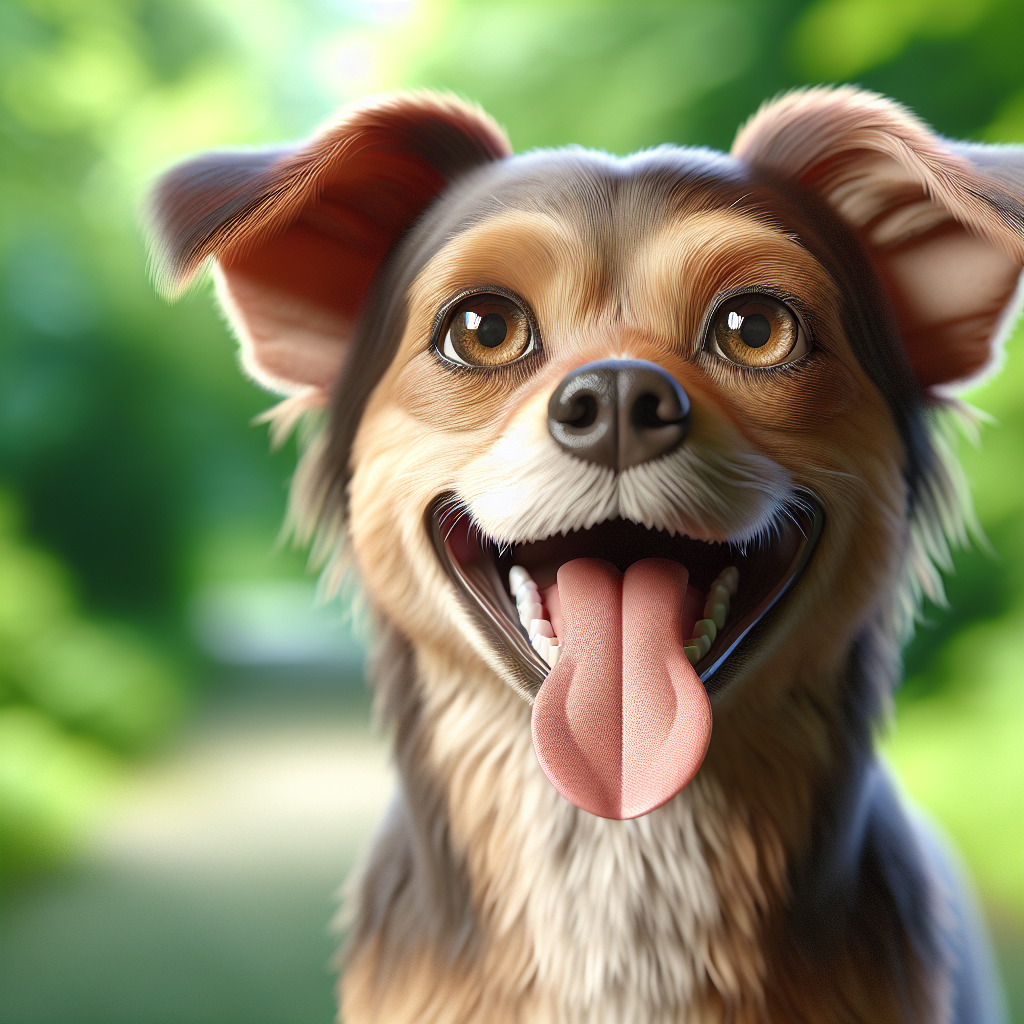 AI-generated image for: realistic image of a happy dog