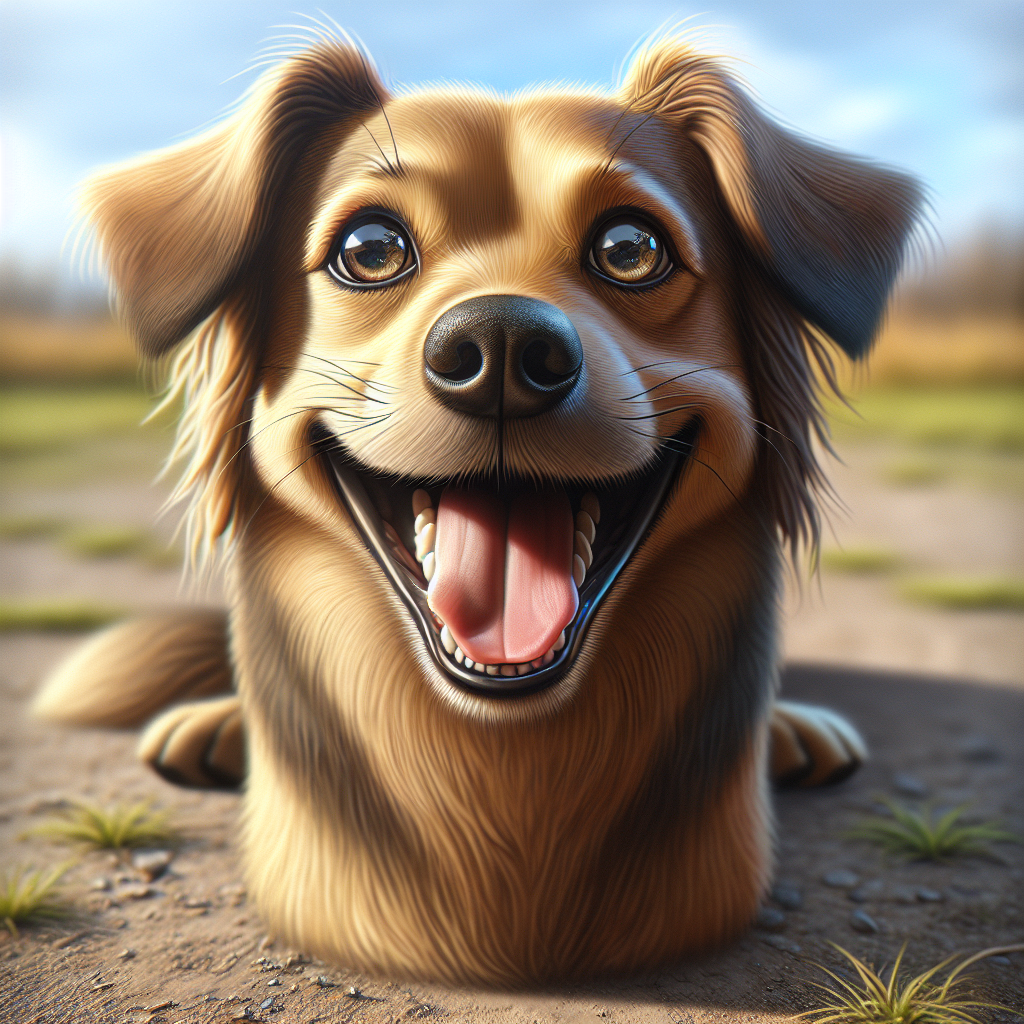 AI-generated image for: realistic image of a happy dog