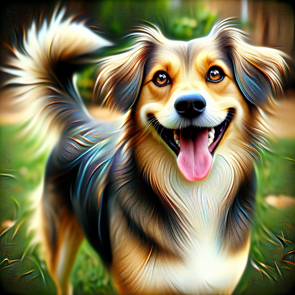 AI-generated image for: realistic image of a happy dog