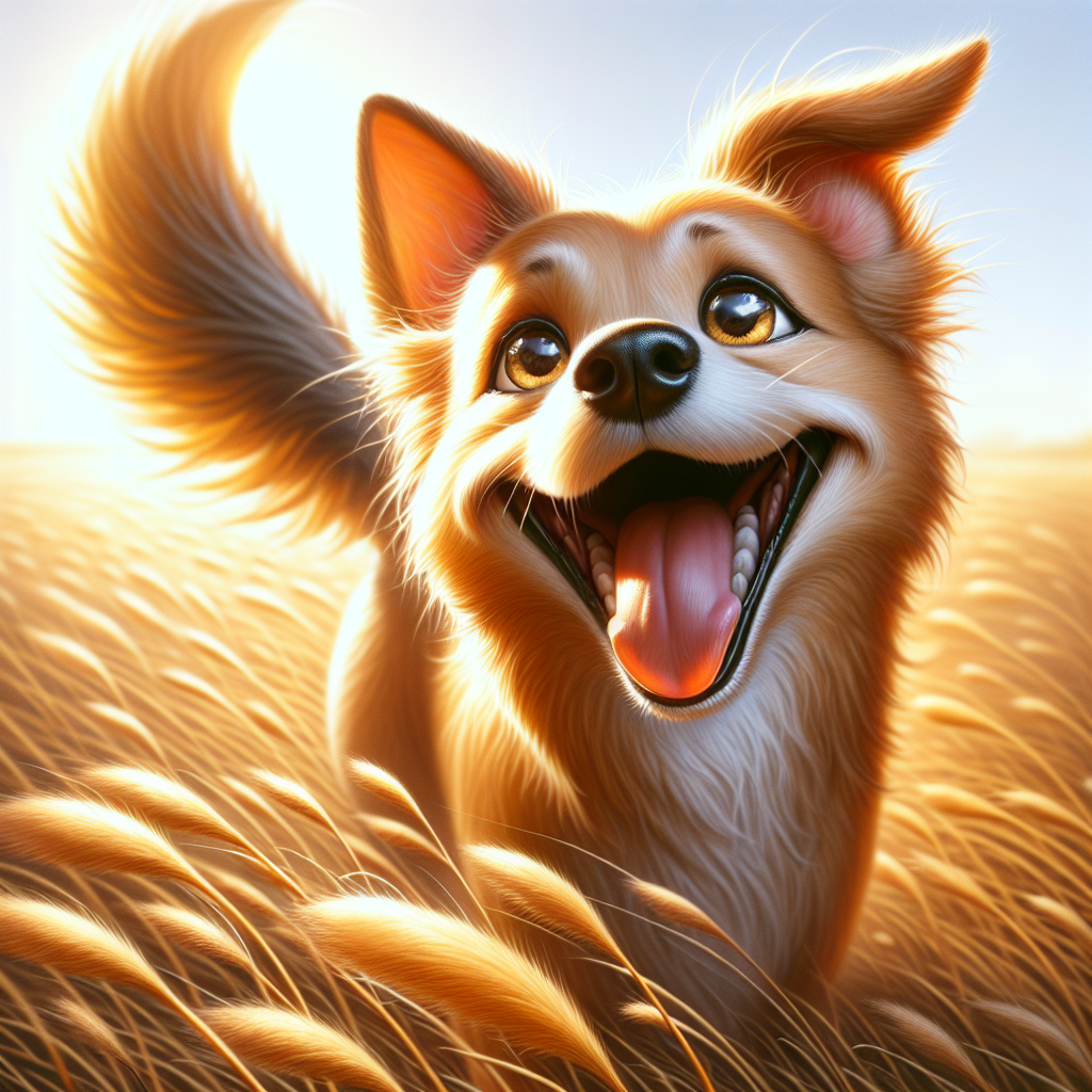 AI-generated image for: realistic image of a happy dog