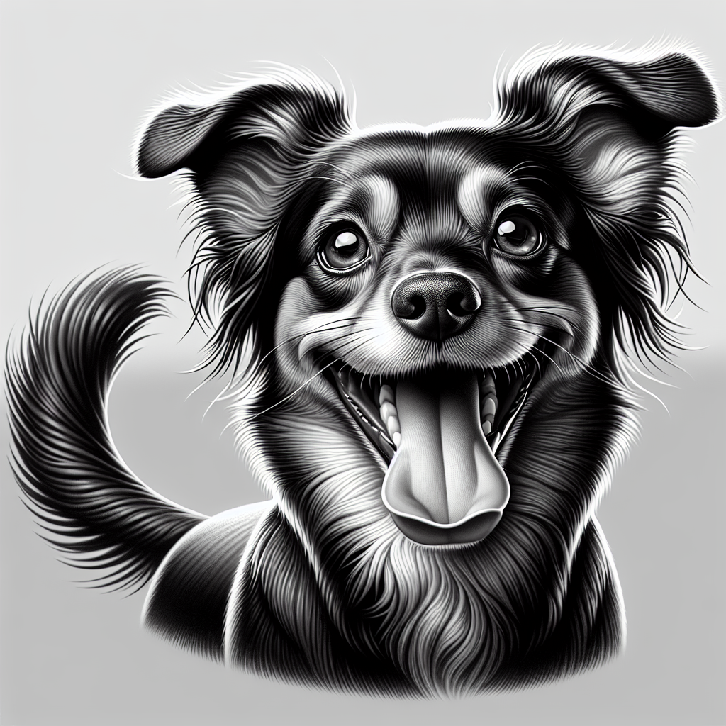 AI-generated image for: realistic image of a happy dog