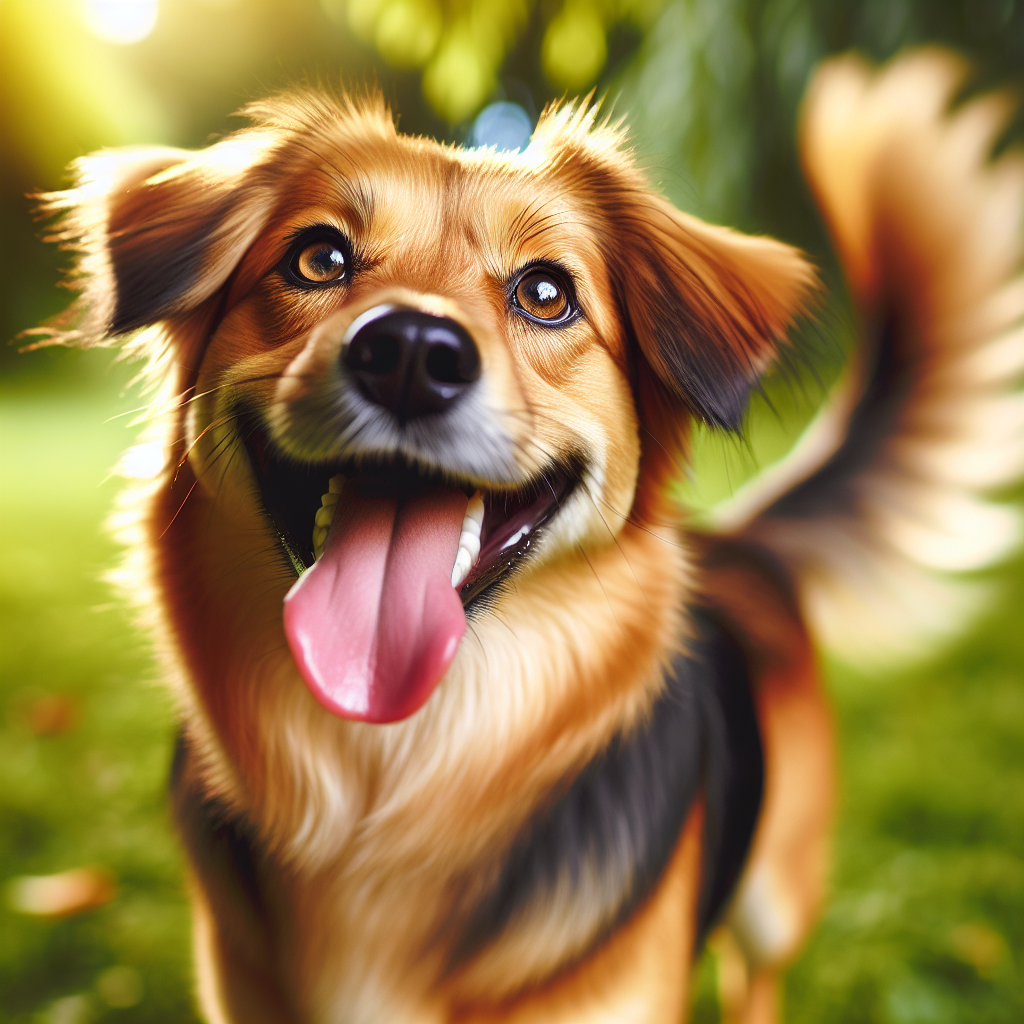 AI-generated image for: realistic image of a happy dog