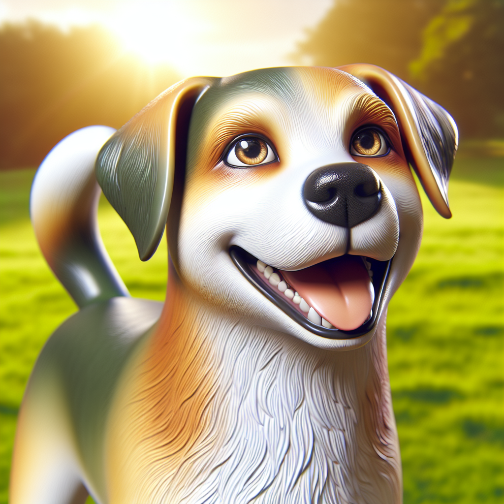 AI-generated image for: realistic image of a happy dog