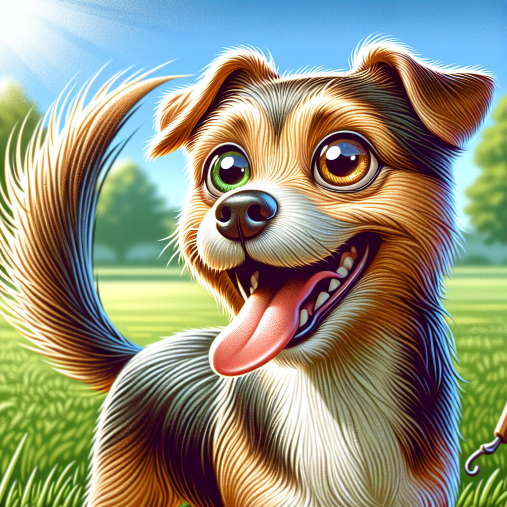 AI-generated image for: realistic image of a happy dog