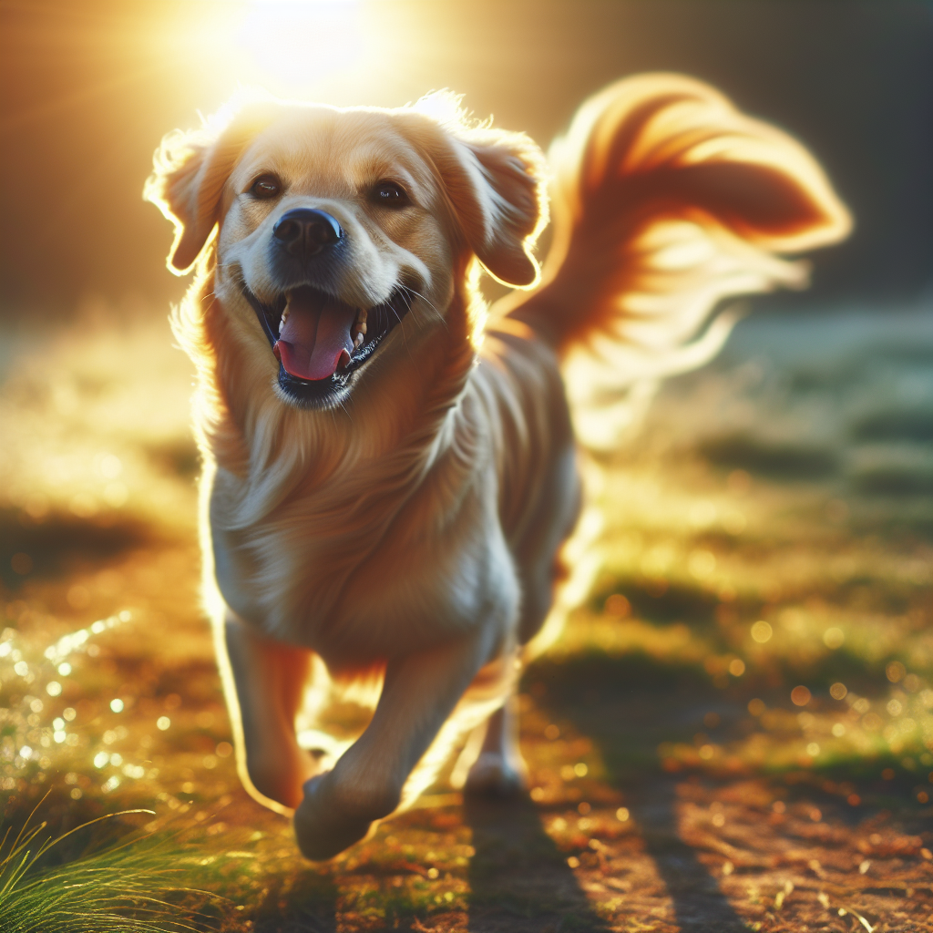 AI-generated image for: realistic image of a happy dog