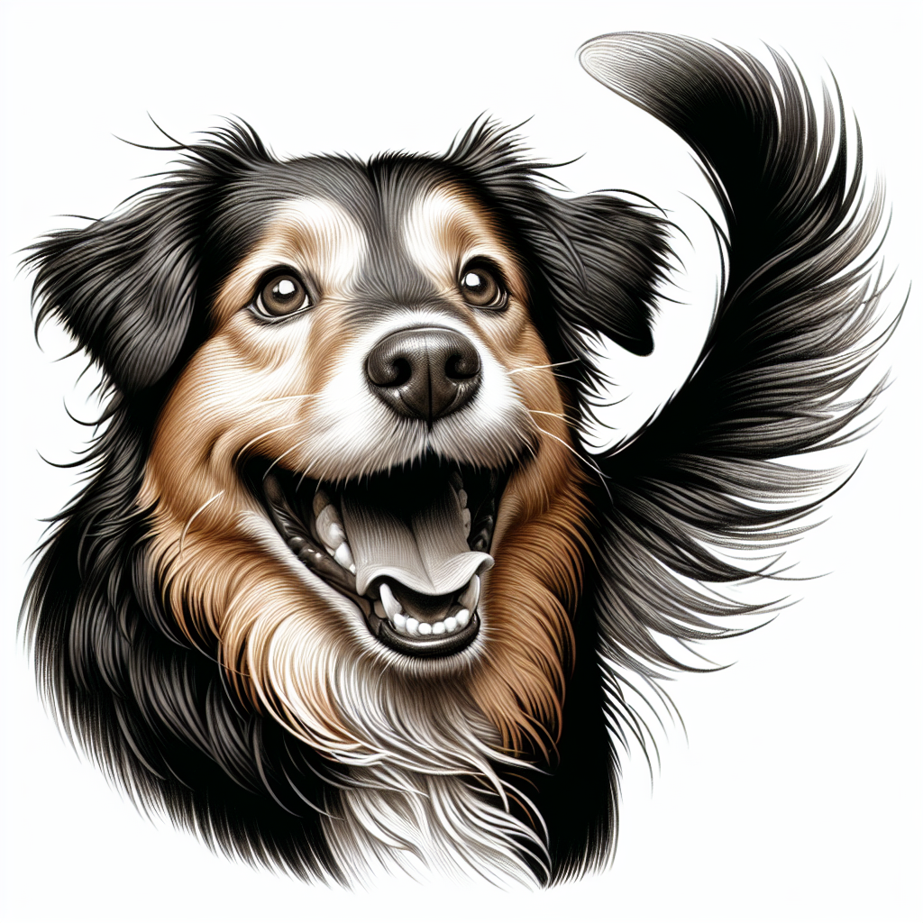 AI-generated image for: realistic image of a happy dog