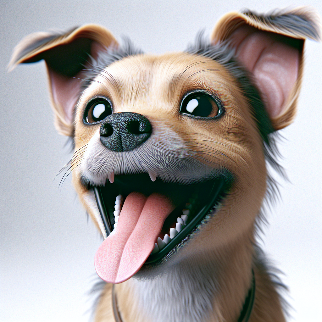 AI-generated image for: realistic image of a happy dog