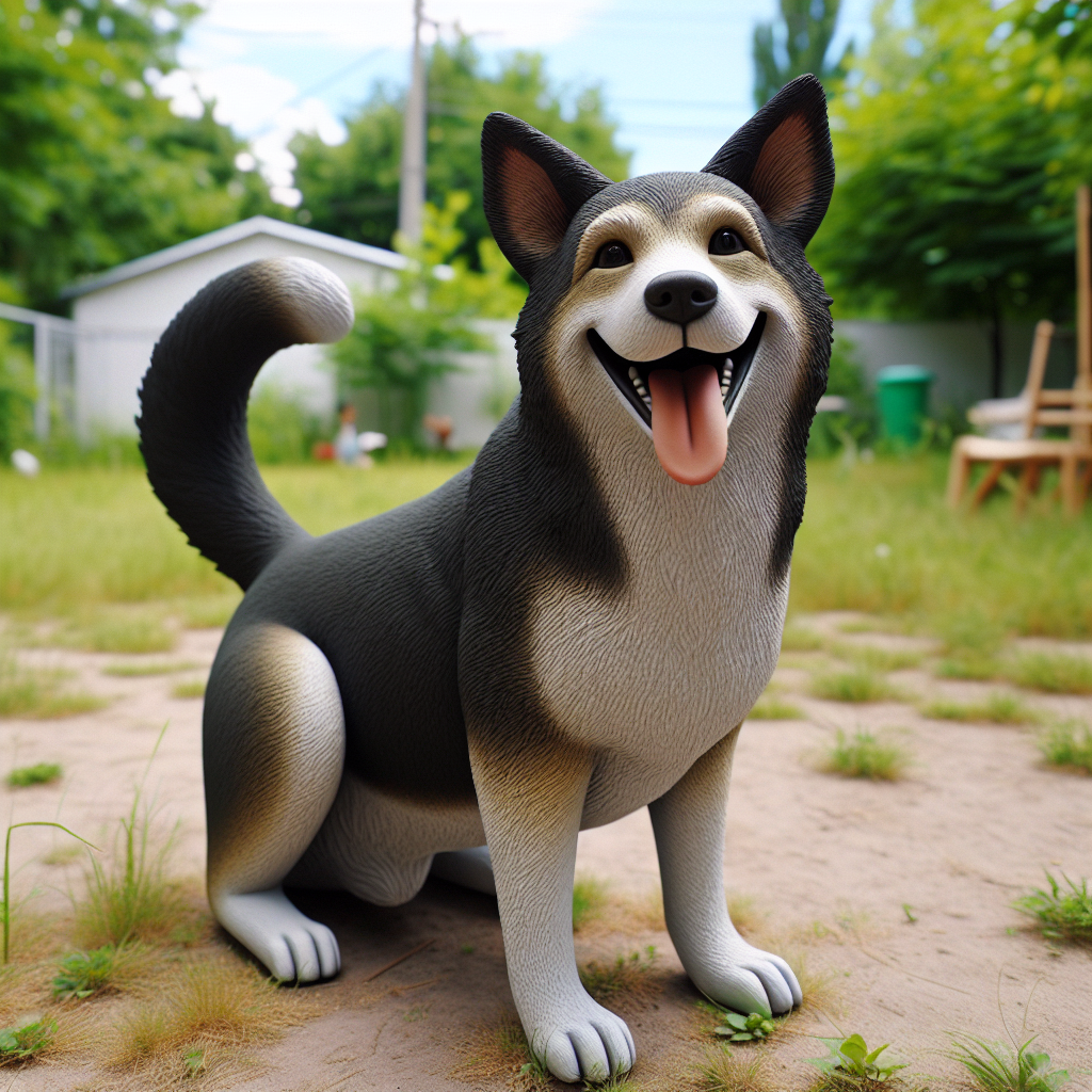 AI-generated image for: realistic image of a happy dog