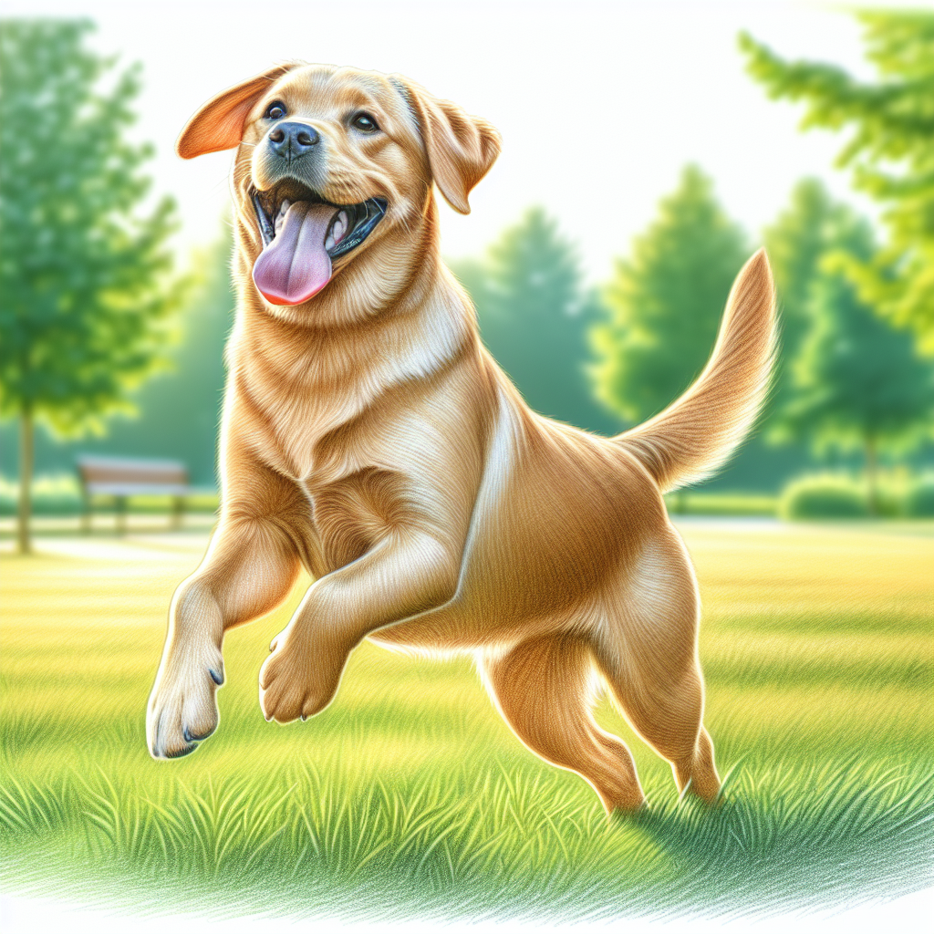 AI-generated image for: realistic image of a happy dog