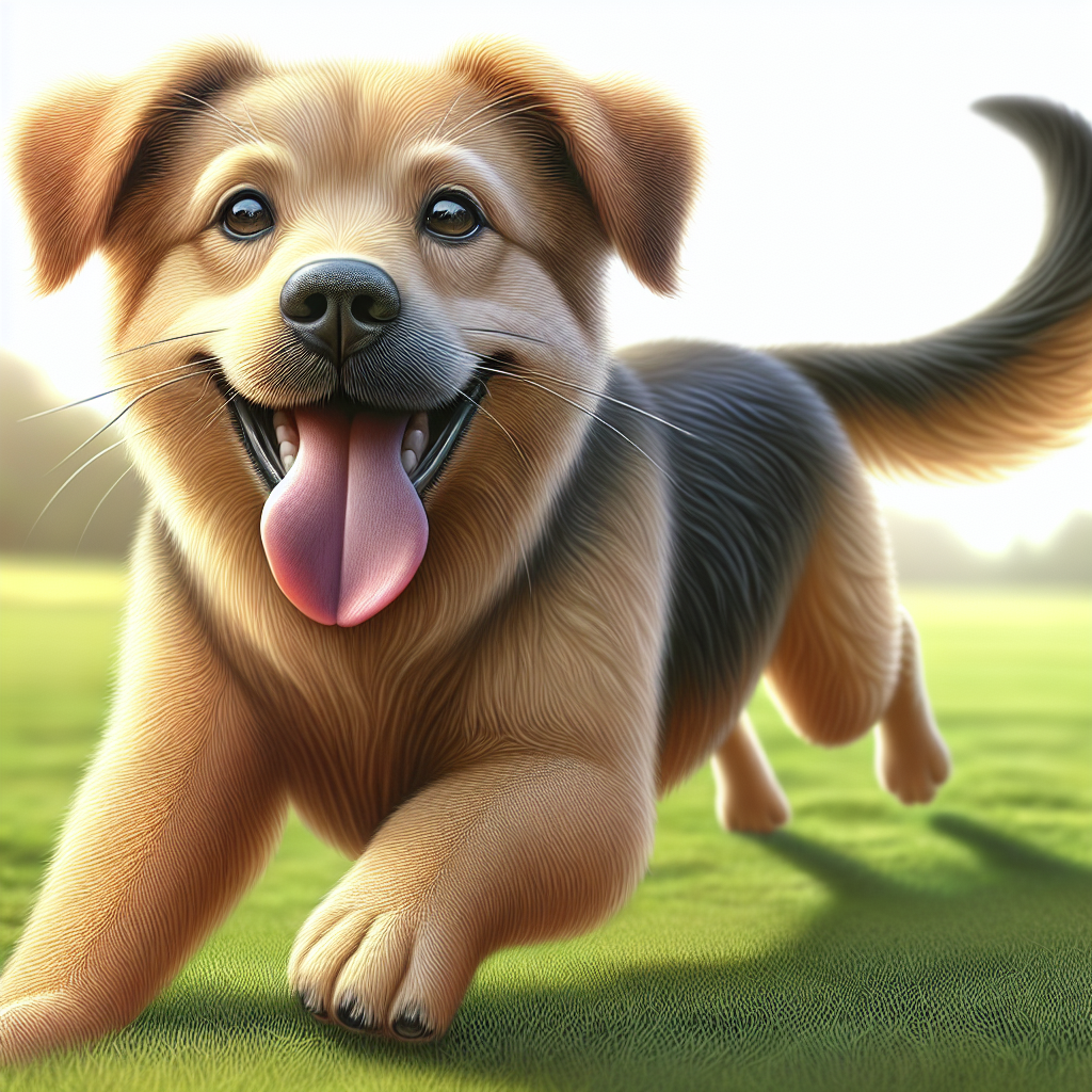 AI-generated image for: realistic image of a happy dog