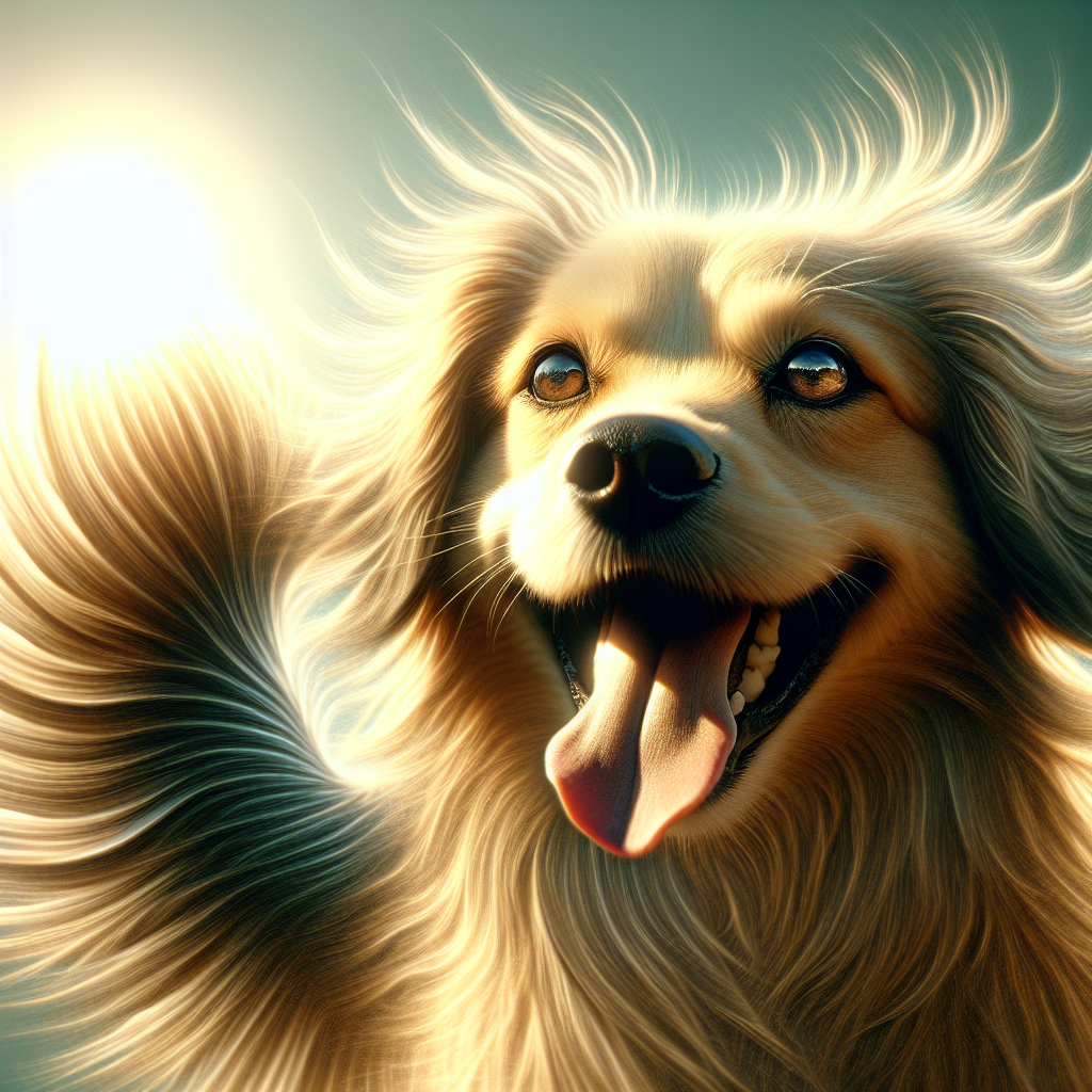 AI-generated image for: realistic image of a happy dog