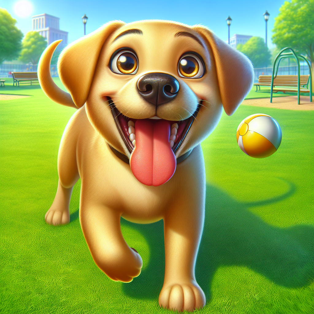 AI-generated image for: realistic image of a happy dog