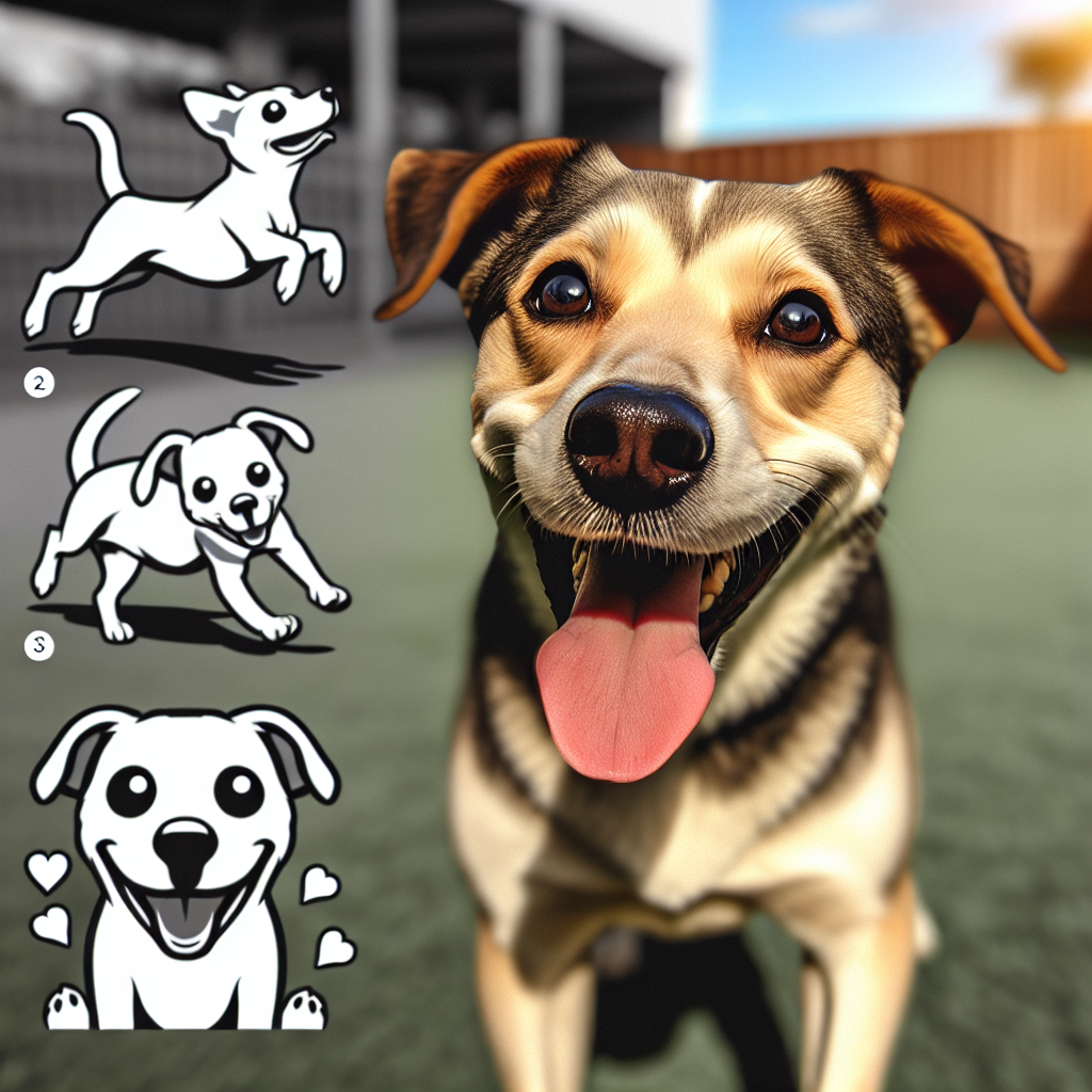 AI-generated image for: realistic image of a happy dog