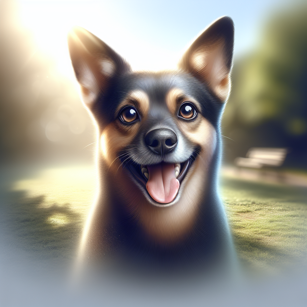 AI-generated image for: realistic image of a happy dog