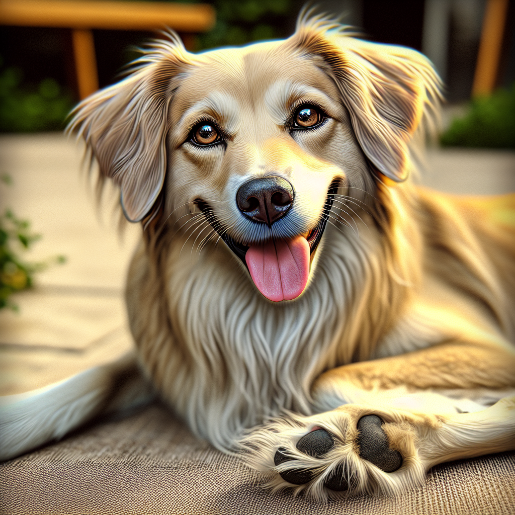 AI-generated image for: realistic image of a happy dog