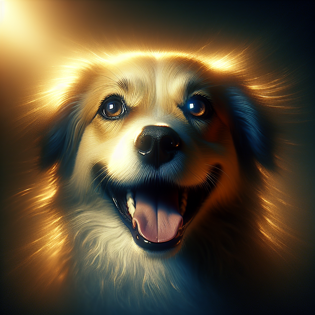 AI-generated image for: realistic image of a happy dog