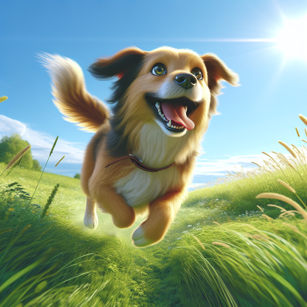 AI-generated image for: realistic image of a happy dog