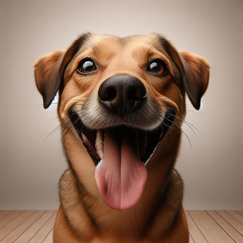 AI-generated image for: realistic image of a happy dog