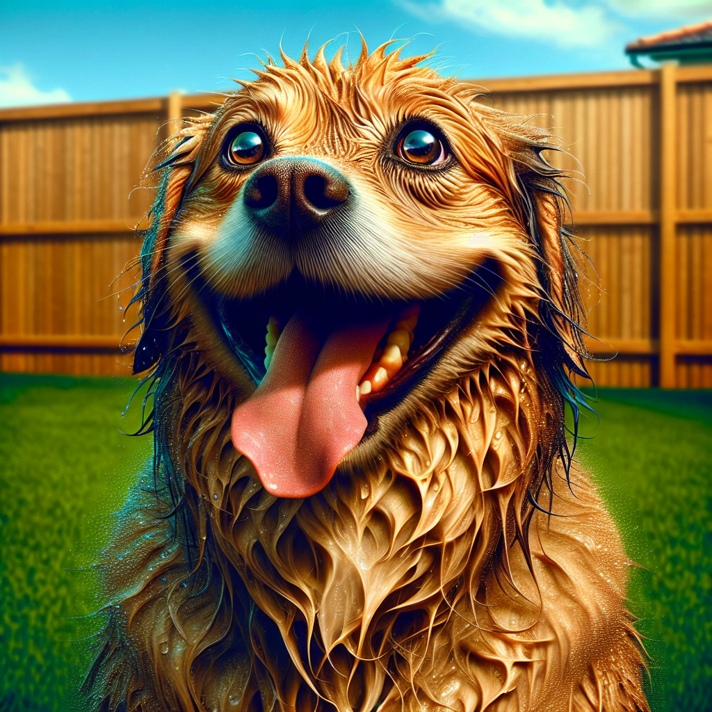 AI-generated image for: realistic image of a happy dog