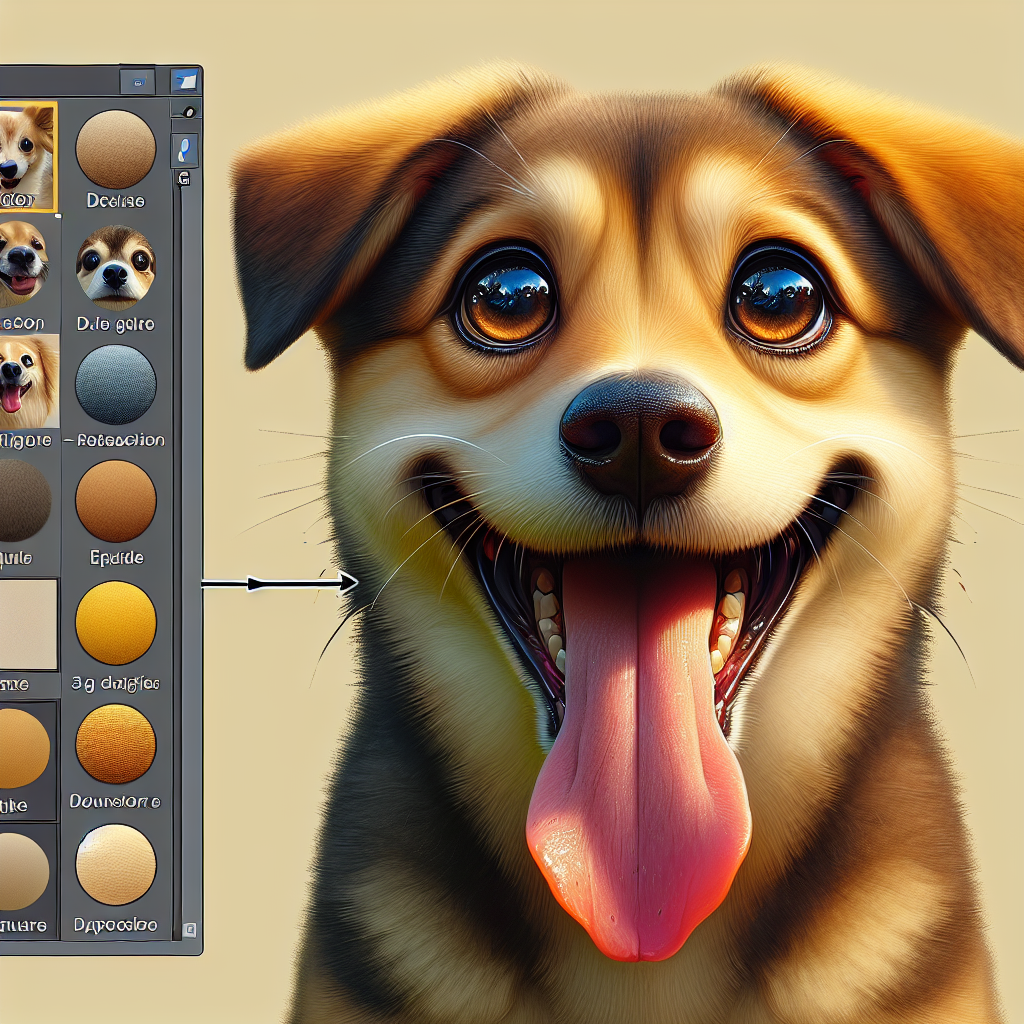 AI-generated image for: realistic image of a happy dog