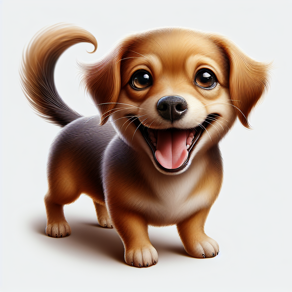 AI-generated image for: realistic image of a happy dog