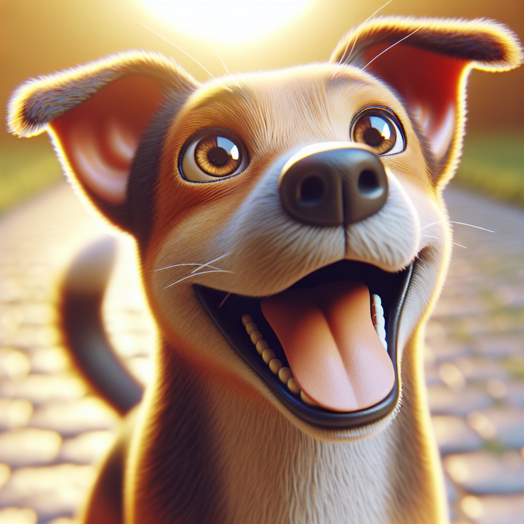 AI-generated image for: realistic image of a happy dog