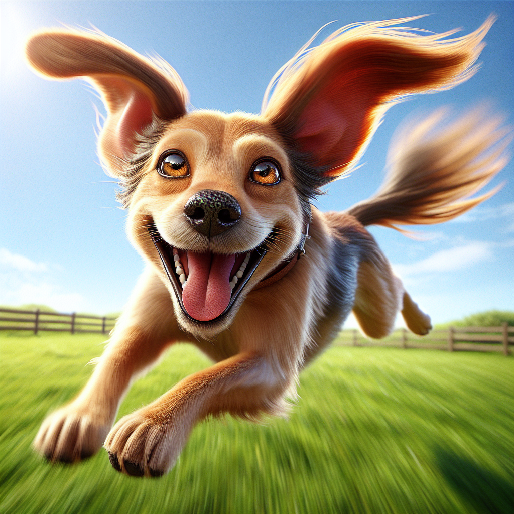 AI-generated image for: realistic image of a happy dog