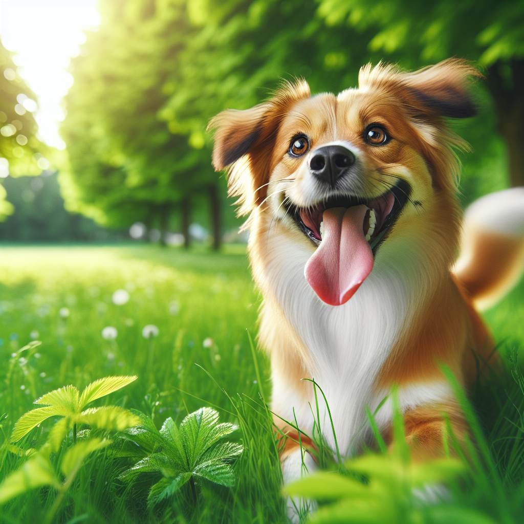 AI-generated image for: realistic image of a happy dog