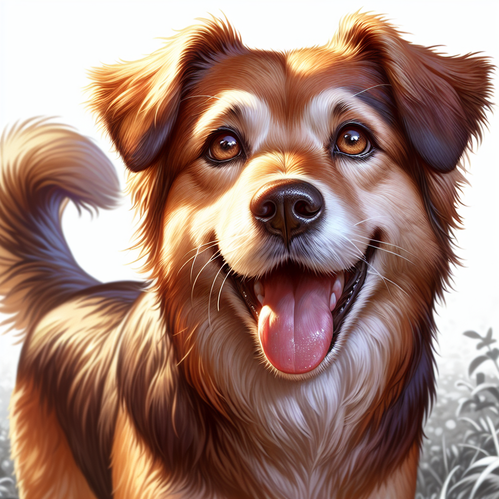 AI-generated image for: realistic image of a happy dog