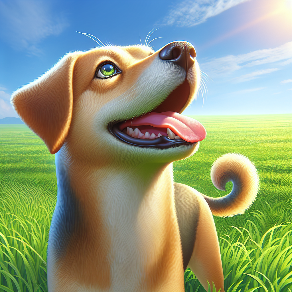 AI-generated image for: realistic image of a happy dog