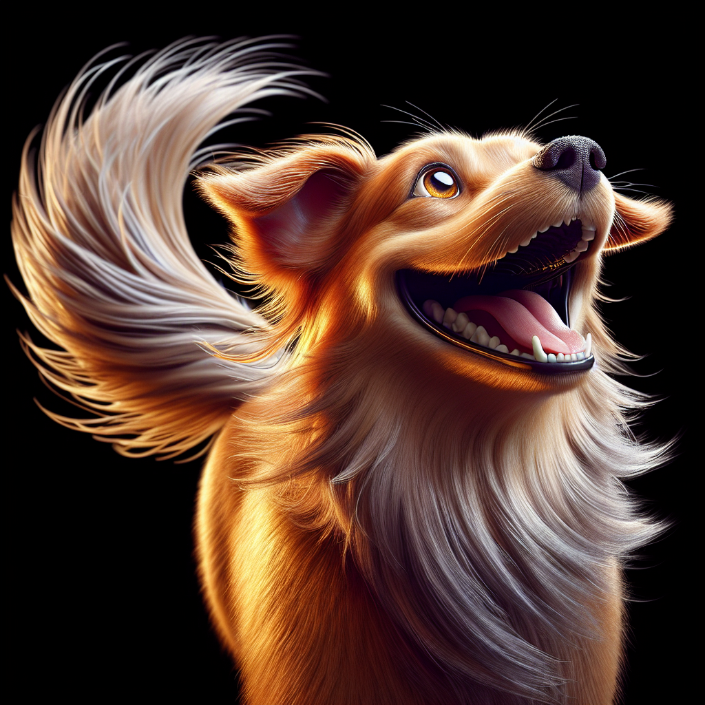 AI-generated image for: realistic image of a happy dog