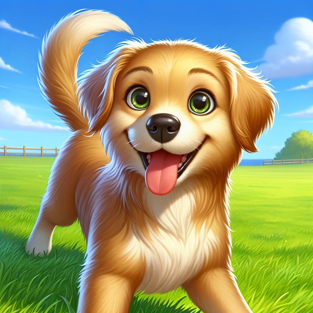 AI-generated image for: realistic image of a happy dog