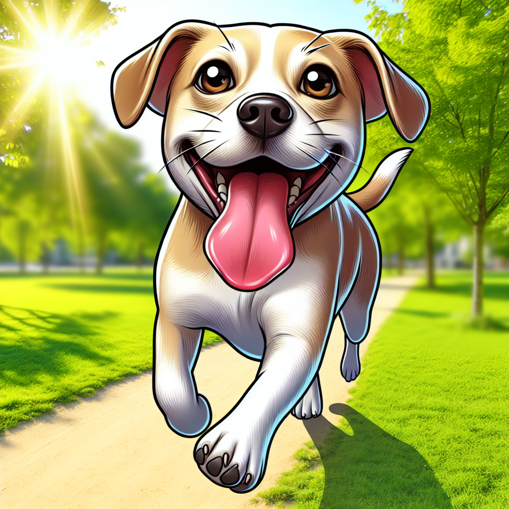 AI-generated image for: realistic image of a happy dog