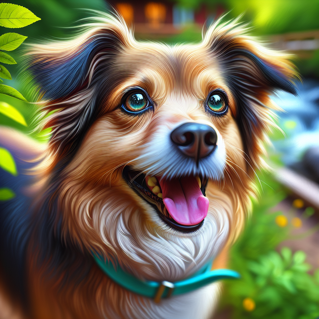 AI-generated image for: realistic image of a happy dog