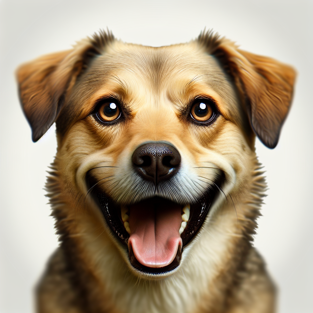 AI-generated image for: realistic image of a happy dog