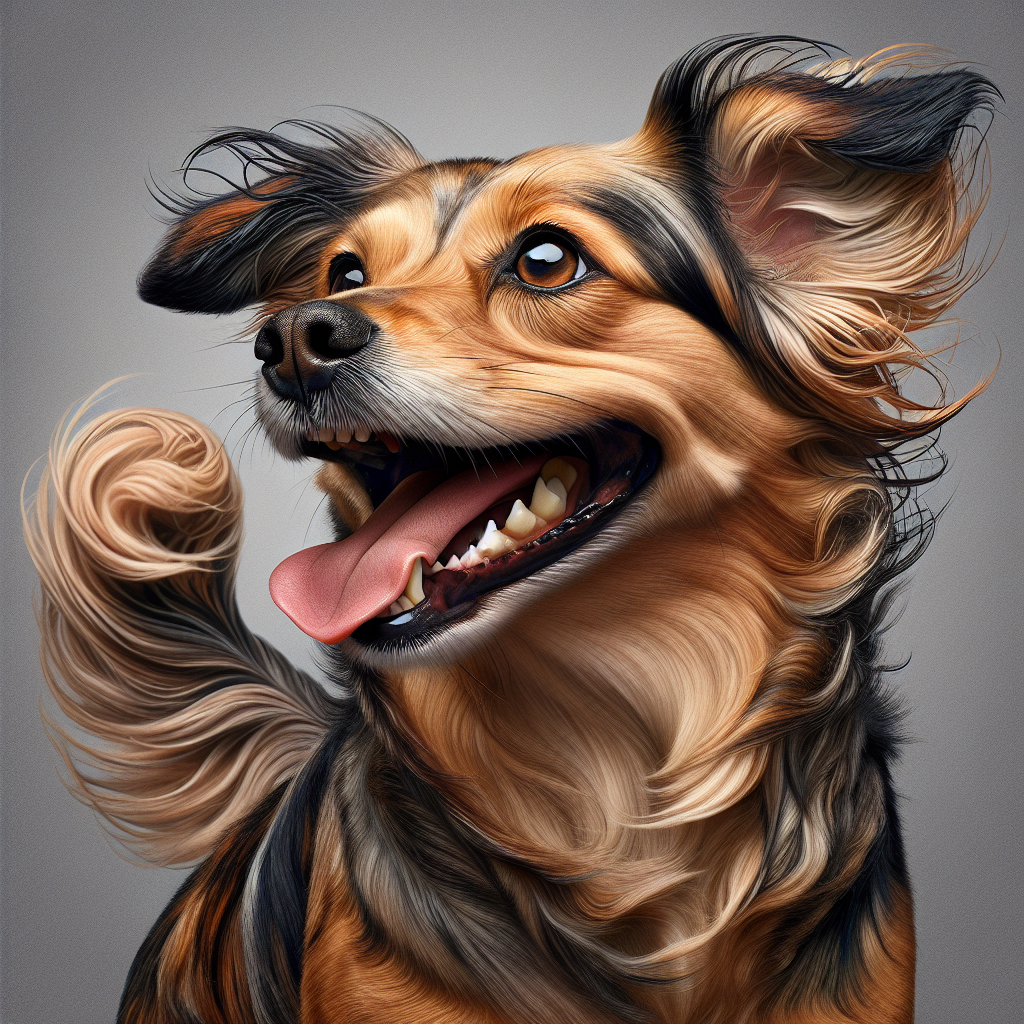 AI-generated image for: realistic image of a happy dog