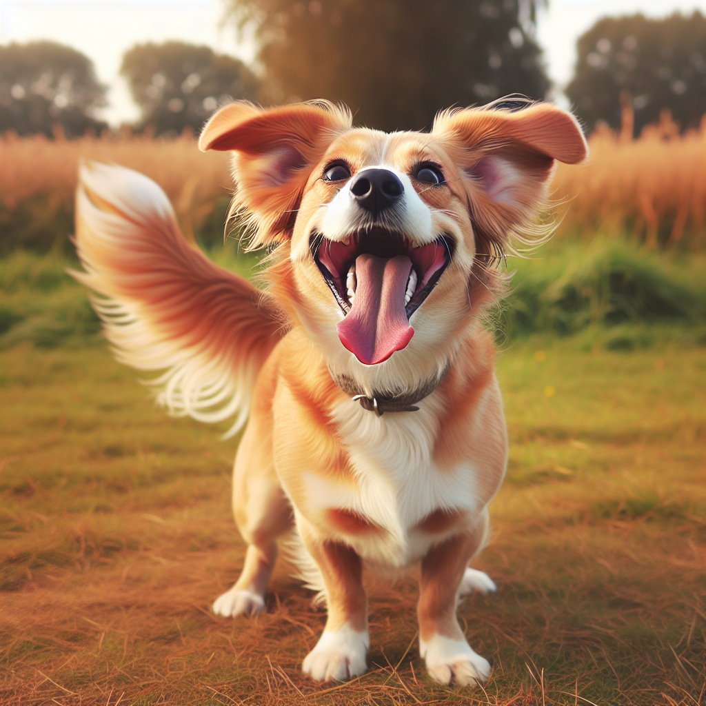 AI-generated image for: realistic image of a happy dog