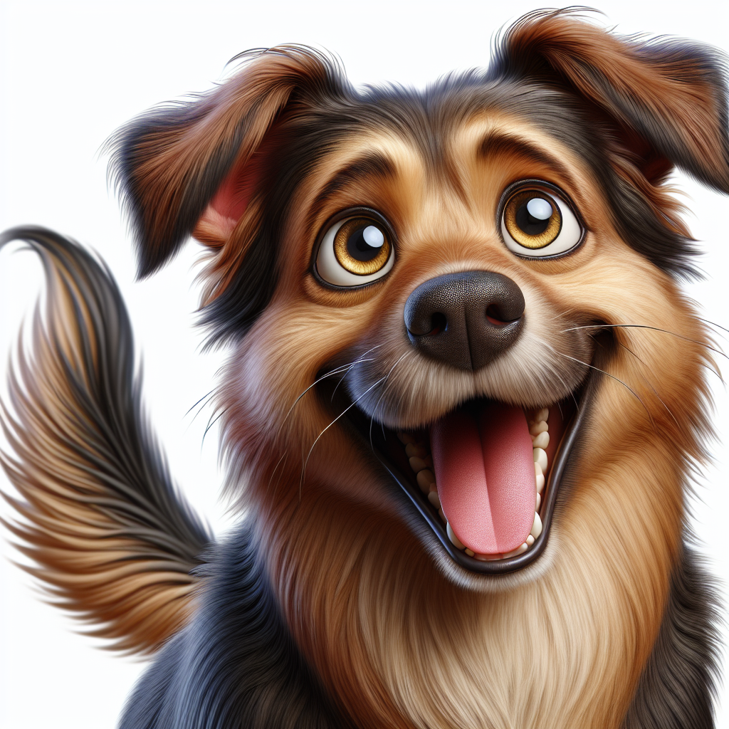 AI-generated image for: realistic image of a happy dog