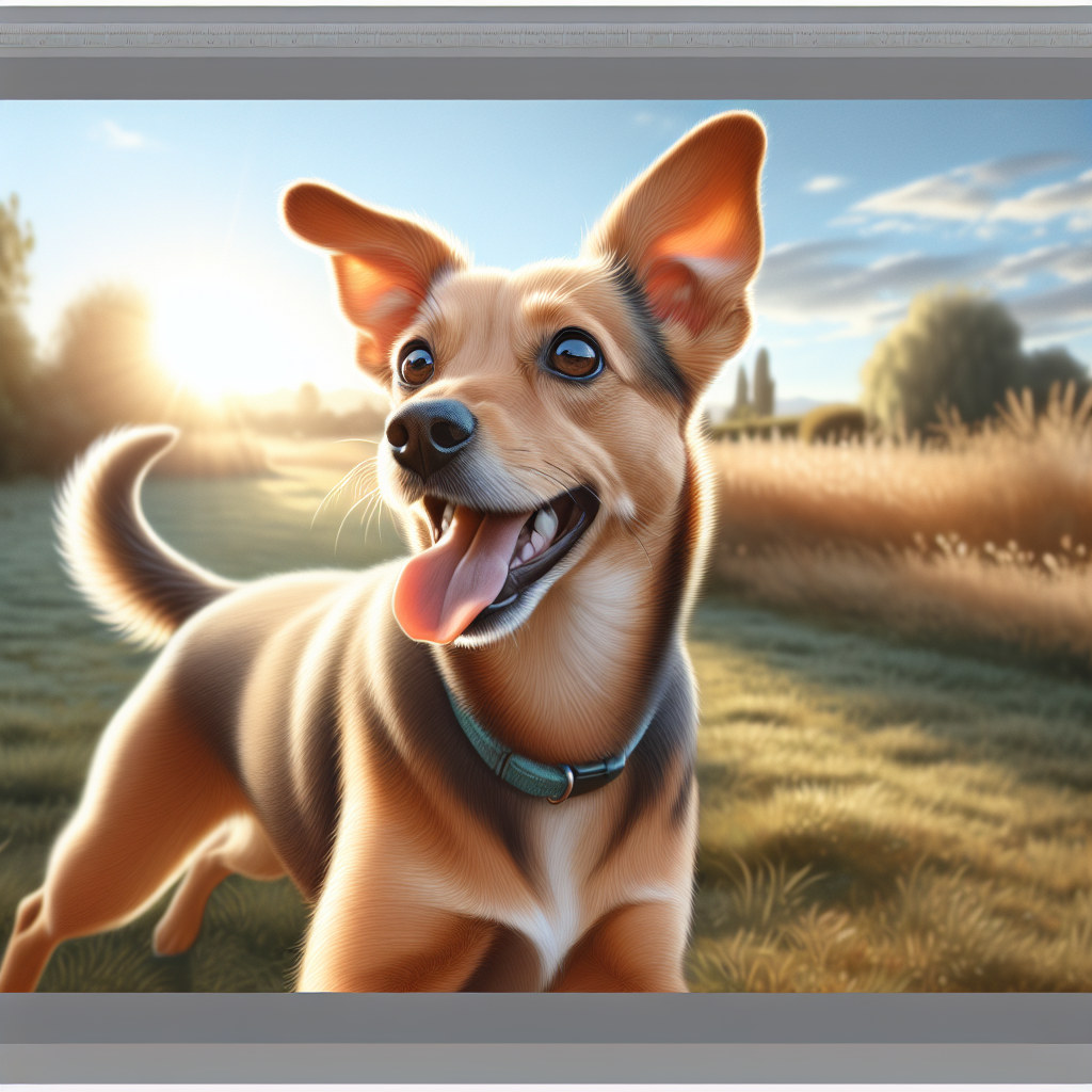 AI-generated image for: realistic image of a happy dog