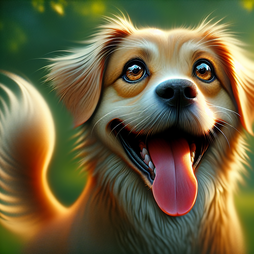 AI-generated image for: realistic image of a happy dog