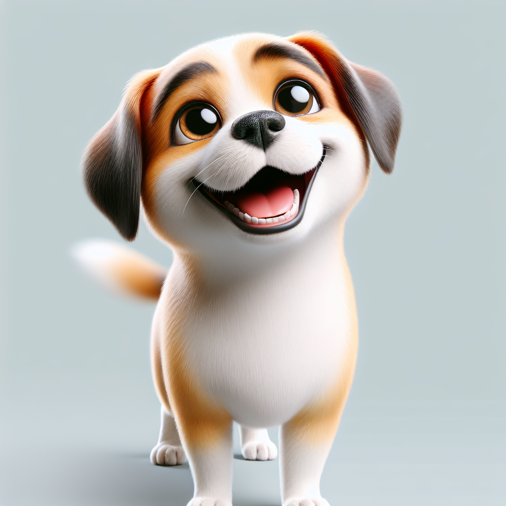 AI-generated image for: realistic image of a happy dog