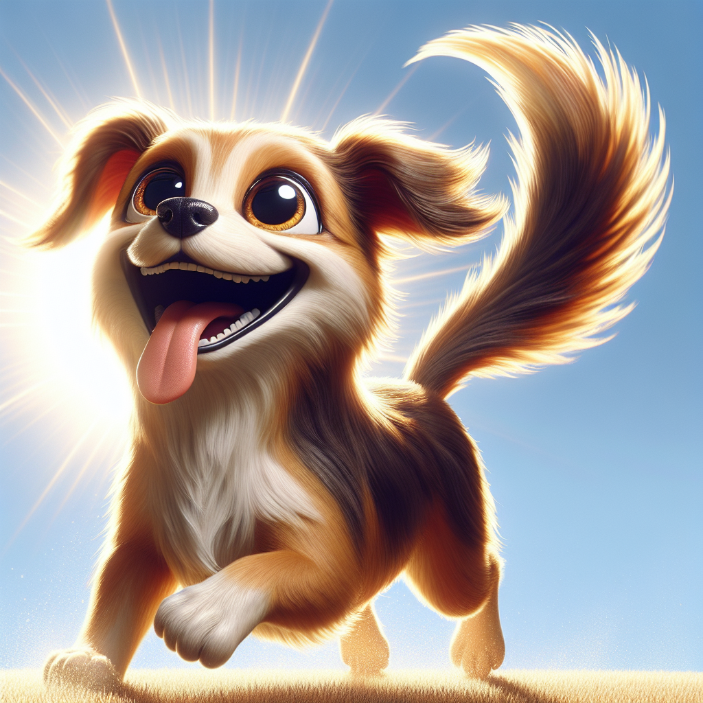 AI-generated image for: realistic image of a happy dog