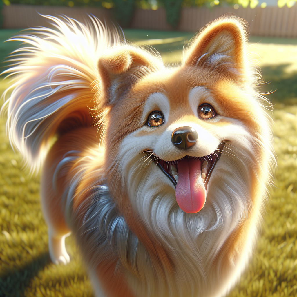 AI-generated image for: realistic image of a happy dog